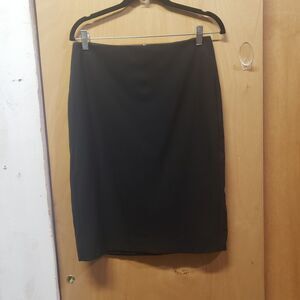 Theory Black Knee Length lined Pencil Skirt Size 6 RRR